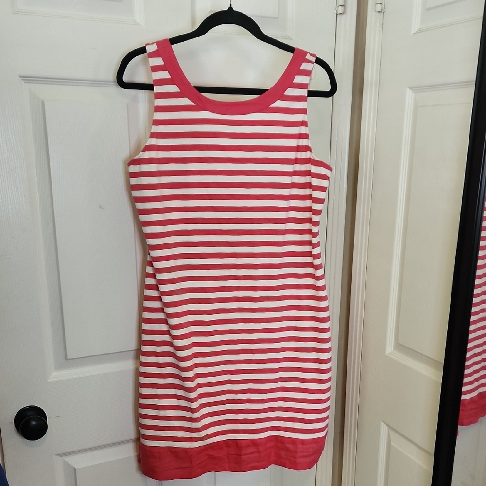 Tommy Bahama Pink and White Striped Tank Dress